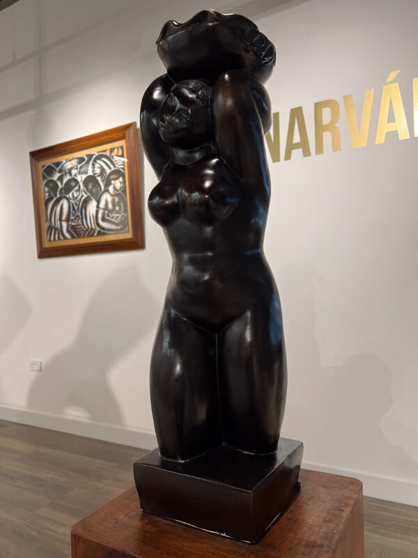 Francisco Narváez. Torso Desnudo con Cesta