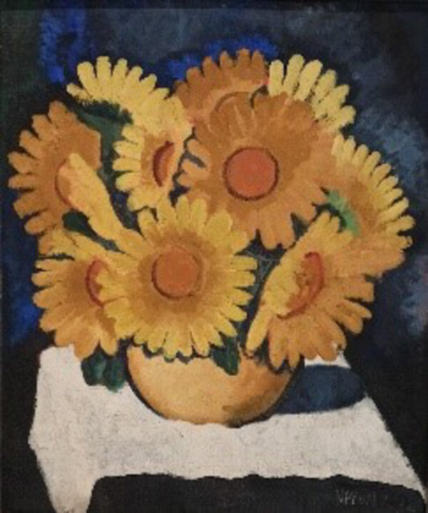 Francisco Narváez. Girasoles en un Florero